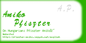 aniko pfiszter business card